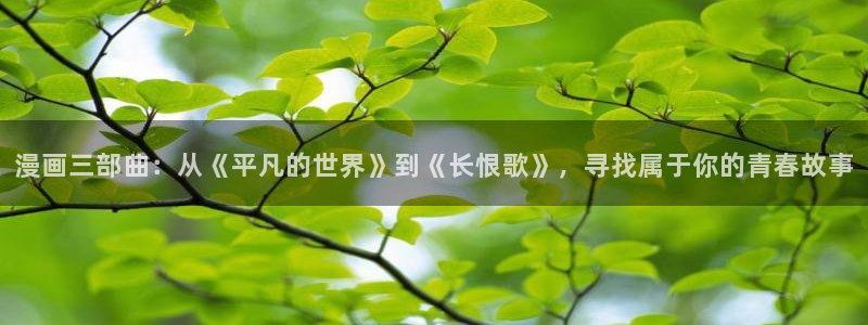 gayrb腐漫画网：漫画三部曲：从《平凡的世界》到《长恨歌》，寻找属于你的青春故事